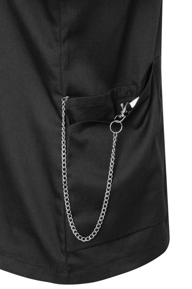 KARLOWSKY Essential | Damen Kurzarm-Kasack (schwarz) KS63